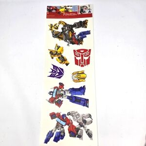 New Transformers Peel And Stick Wall Art 7 Decals Optimus Prime Bumble Bee Auto.